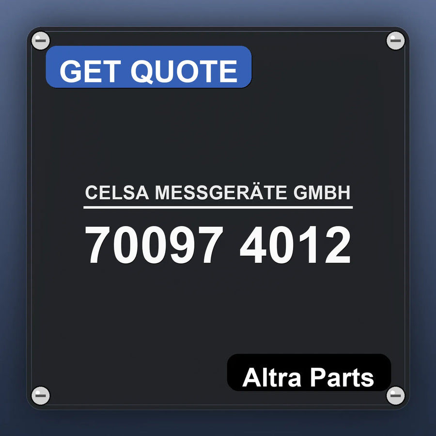 CELSA MESSGERÄTE GMBH 70097 4012 industrial nameplate style image – Altra Parts. GET QUOTE.