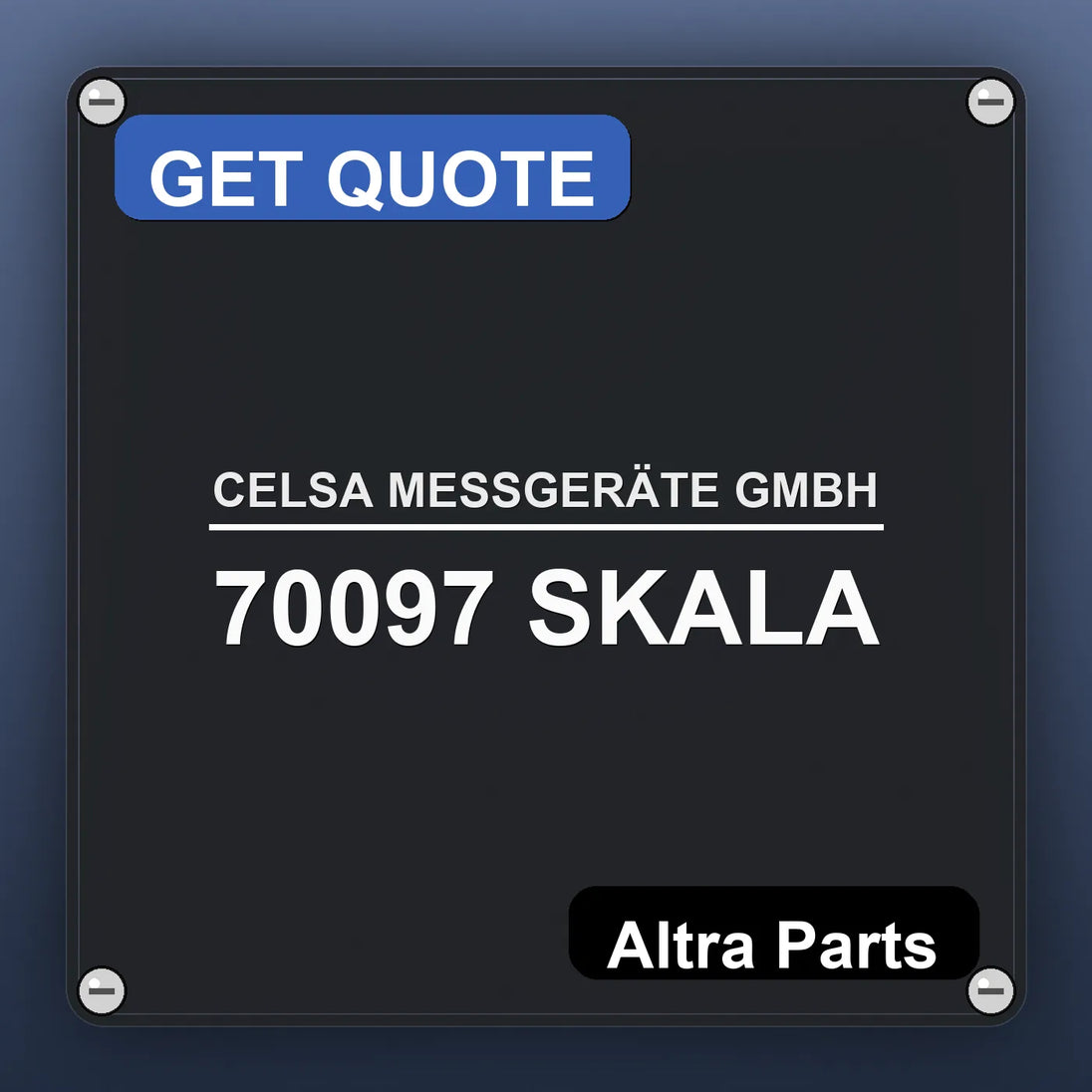 CELSA MESSGERÄTE GMBH 70097 SKALA industrial nameplate style image – Altra Parts. GET QUOTE.