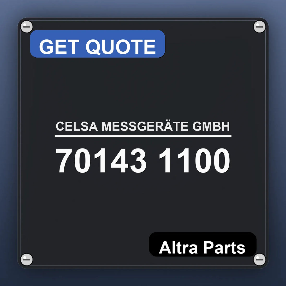 CELSA MESSGERÄTE GMBH 70143 1100 industrial nameplate style image – Altra Parts. GET QUOTE.