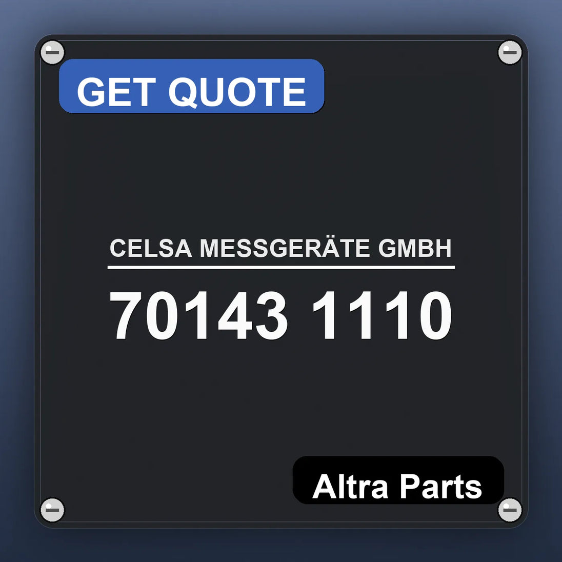 CELSA MESSGERÄTE GMBH 70143 1110 industrial nameplate style image – Altra Parts. GET QUOTE.
