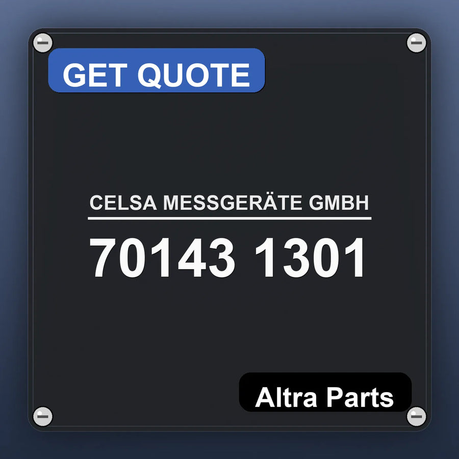 CELSA MESSGERÄTE GMBH 70143 1301 industrial nameplate style image – Altra Parts. GET QUOTE.