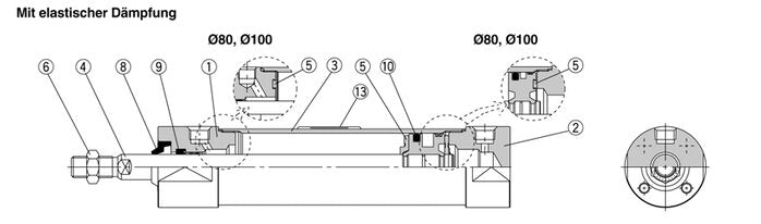 SMC CG5N100SR-PS Service kit