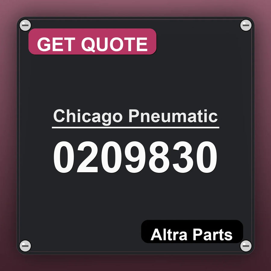 Chicago Pneumatic 0209830 industrial nameplate style image – Altra Parts. GET QUOTE.