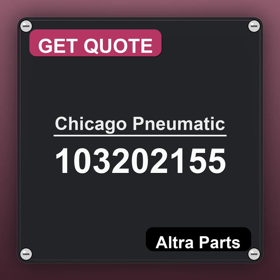 Chicago Pneumatic 103202155 industrial nameplate style image – Altra Parts. GET QUOTE.