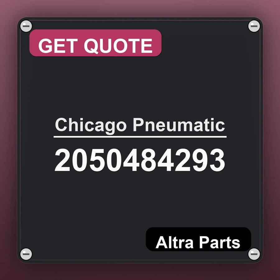 Chicago Pneumatic 2050484293 industrial nameplate style image – Altra Parts. GET QUOTE.