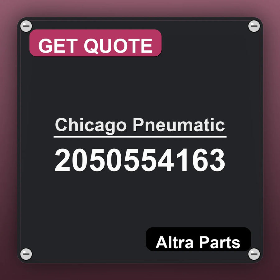 Chicago Pneumatic 2050554163 industrial nameplate style image – Altra Parts. GET QUOTE.
