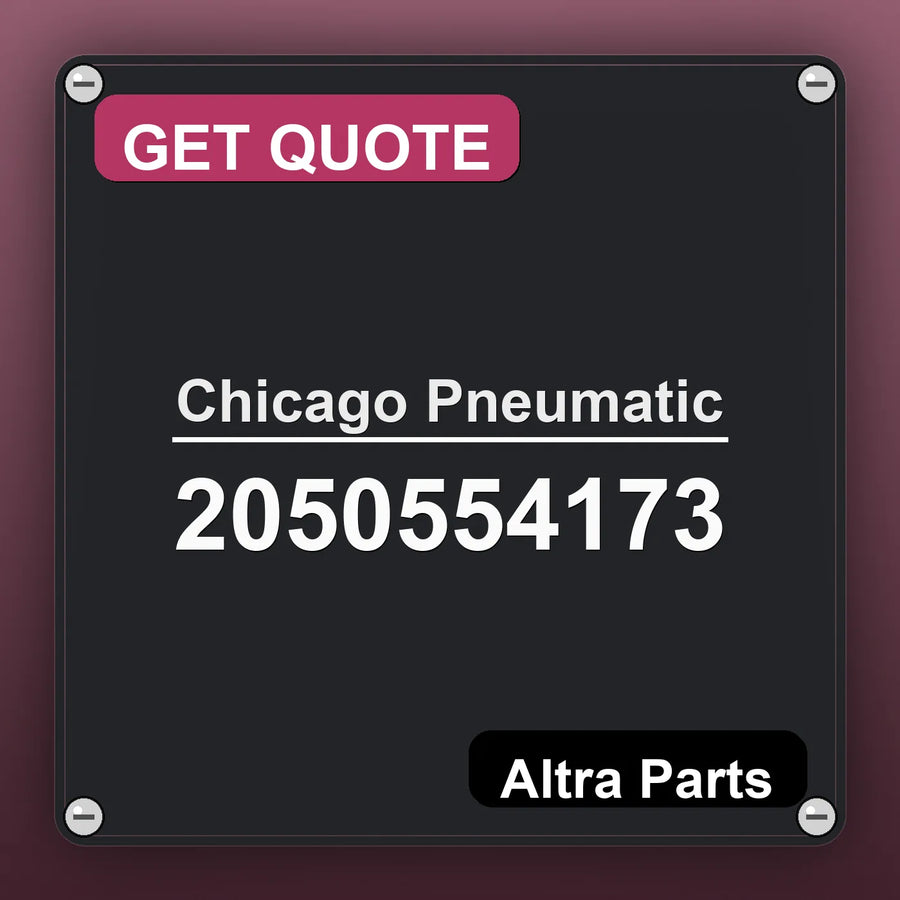Chicago Pneumatic 2050554173 industrial nameplate style image – Altra Parts. GET QUOTE.