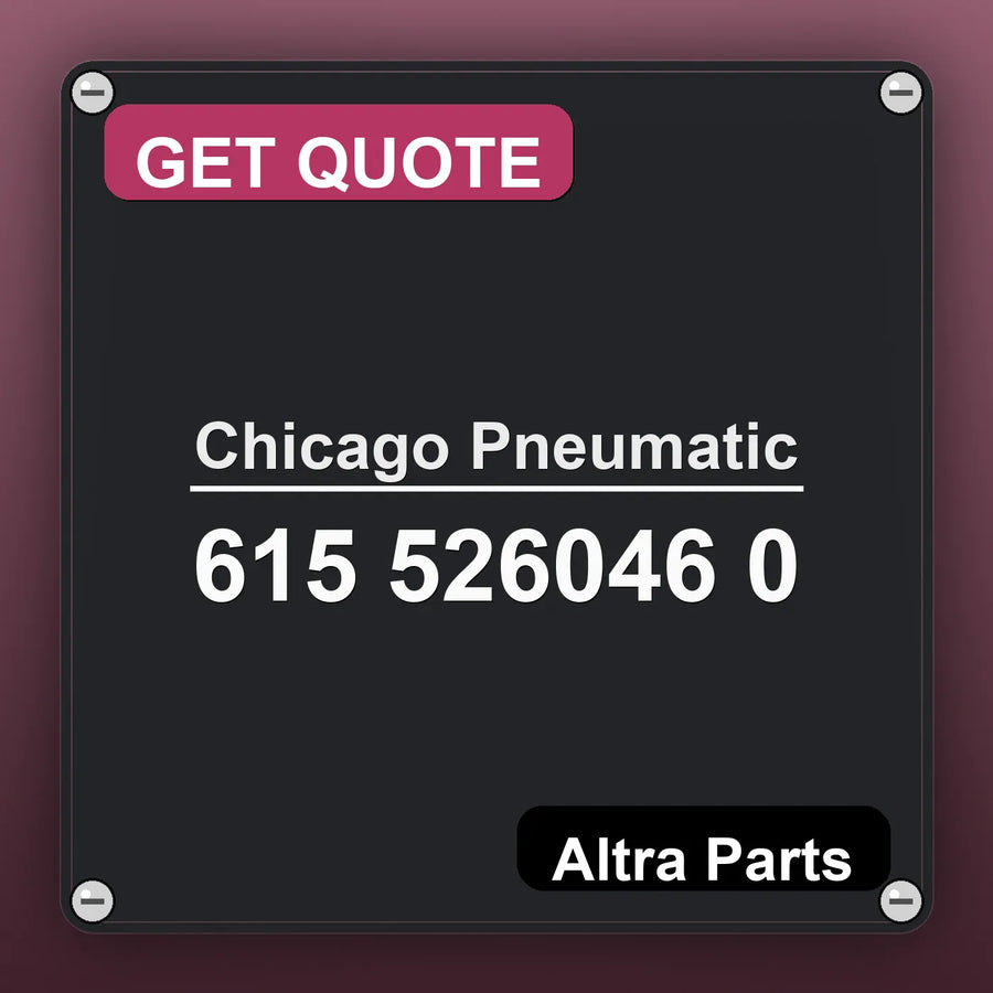 Chicago Pneumatic 615 526046 0 industrial nameplate style image – Altra Parts. GET QUOTE.