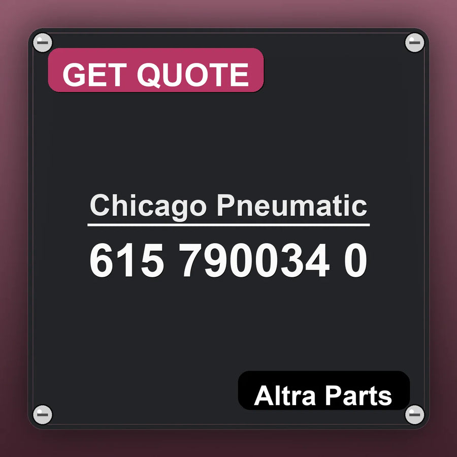 Chicago Pneumatic 615 790034 0 industrial nameplate style image – Altra Parts. GET QUOTE.