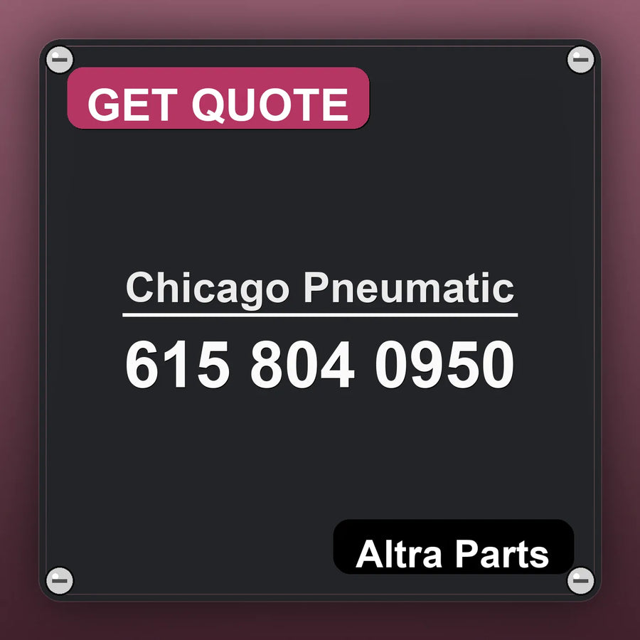Chicago Pneumatic 615 804 0950 industrial nameplate style image – Altra Parts. GET QUOTE.