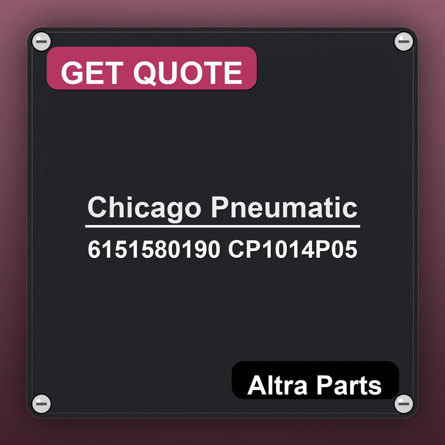 Chicago Pneumatic 6151580190 CP1014P05 industrial nameplate style image – Altra Parts. GET QUOTE.