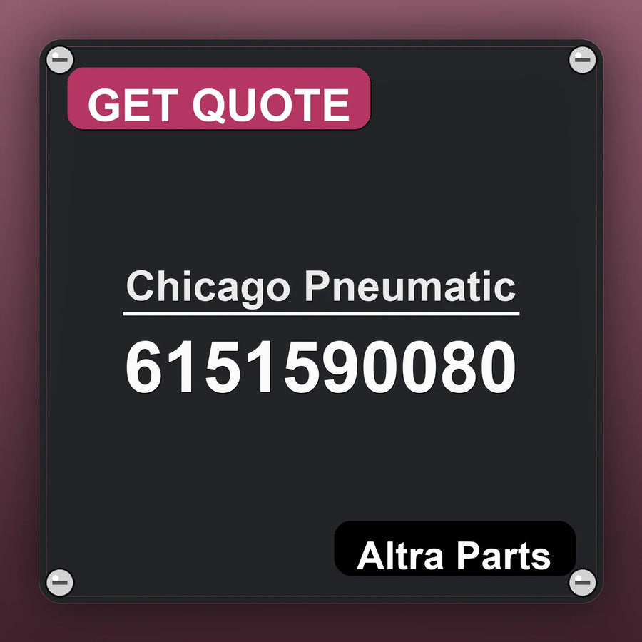 Chicago Pneumatic 6151590080 industrial nameplate style image – Altra Parts. GET QUOTE.