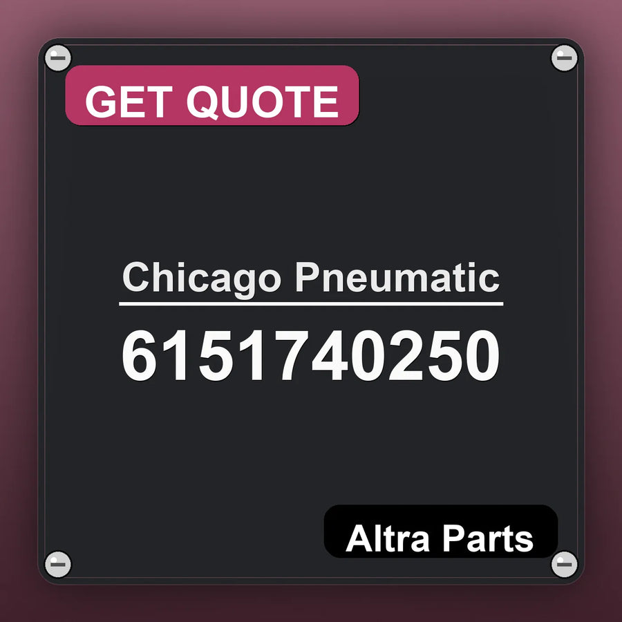 Chicago Pneumatic 6151740250 industrial nameplate style image – Altra Parts. GET QUOTE.