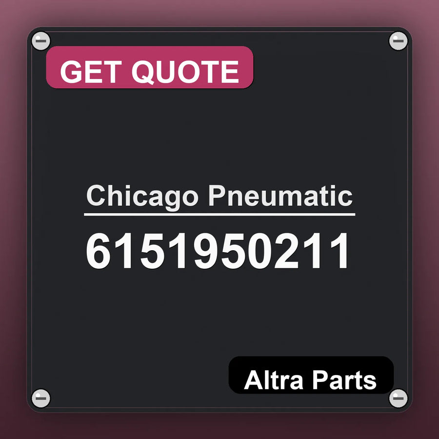 Chicago Pneumatic 6151950211 industrial nameplate style image – Altra Parts. GET QUOTE.