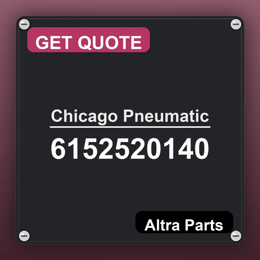 Chicago Pneumatic 6152520140 industrial nameplate style image – Altra Parts. GET QUOTE.