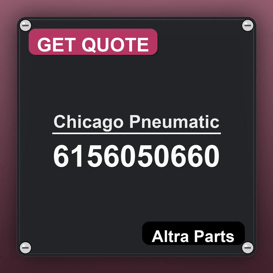 Chicago Pneumatic 6156050660 industrial nameplate style image – Altra Parts. GET QUOTE.