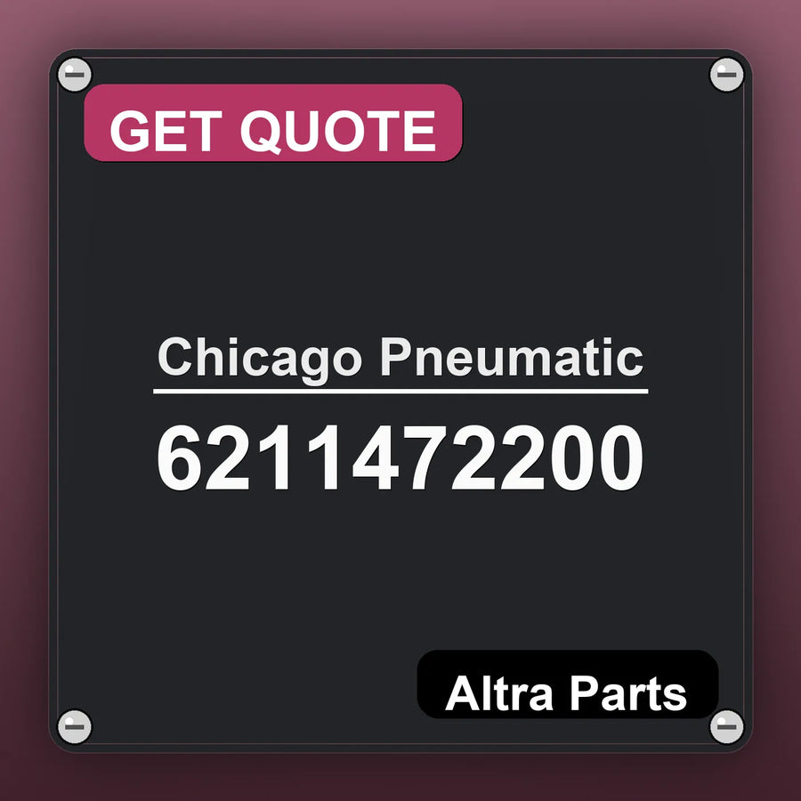 Chicago Pneumatic 6211472200 industrial nameplate style image – Altra Parts. GET QUOTE.