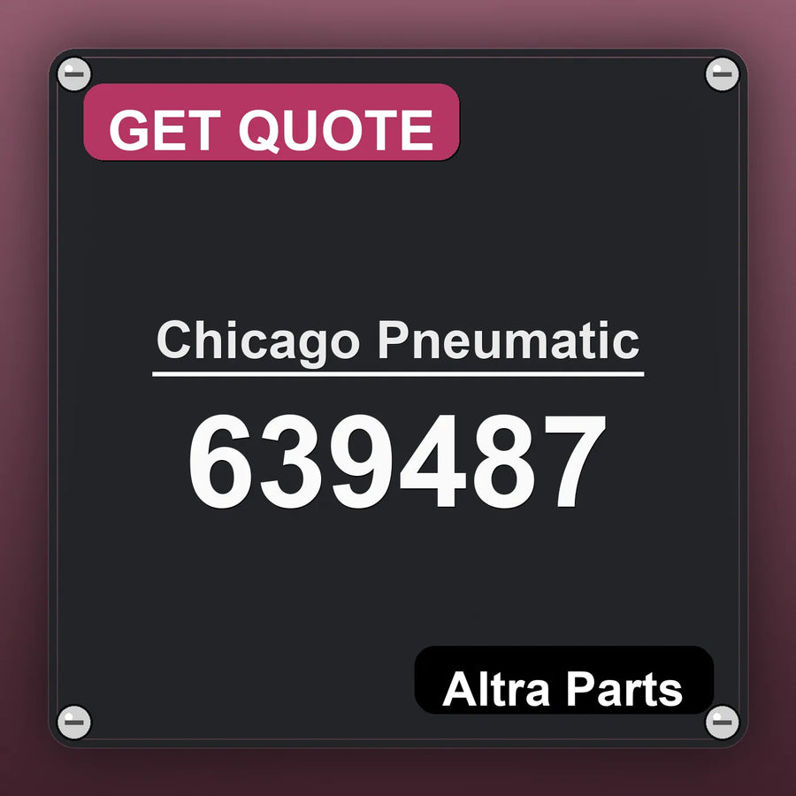 Chicago Pneumatic 639487 industrial nameplate style image – Altra Parts. GET QUOTE.