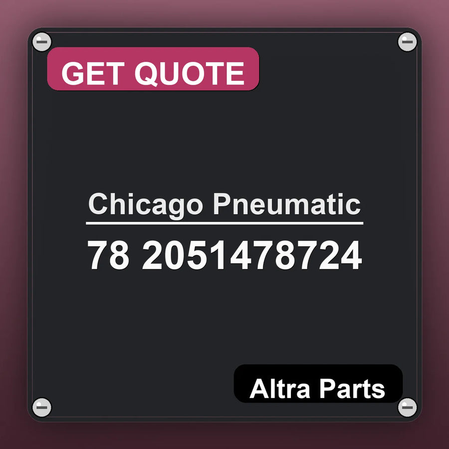 Chicago Pneumatic 78 2051478724 industrial nameplate style image – Altra Parts. GET QUOTE.