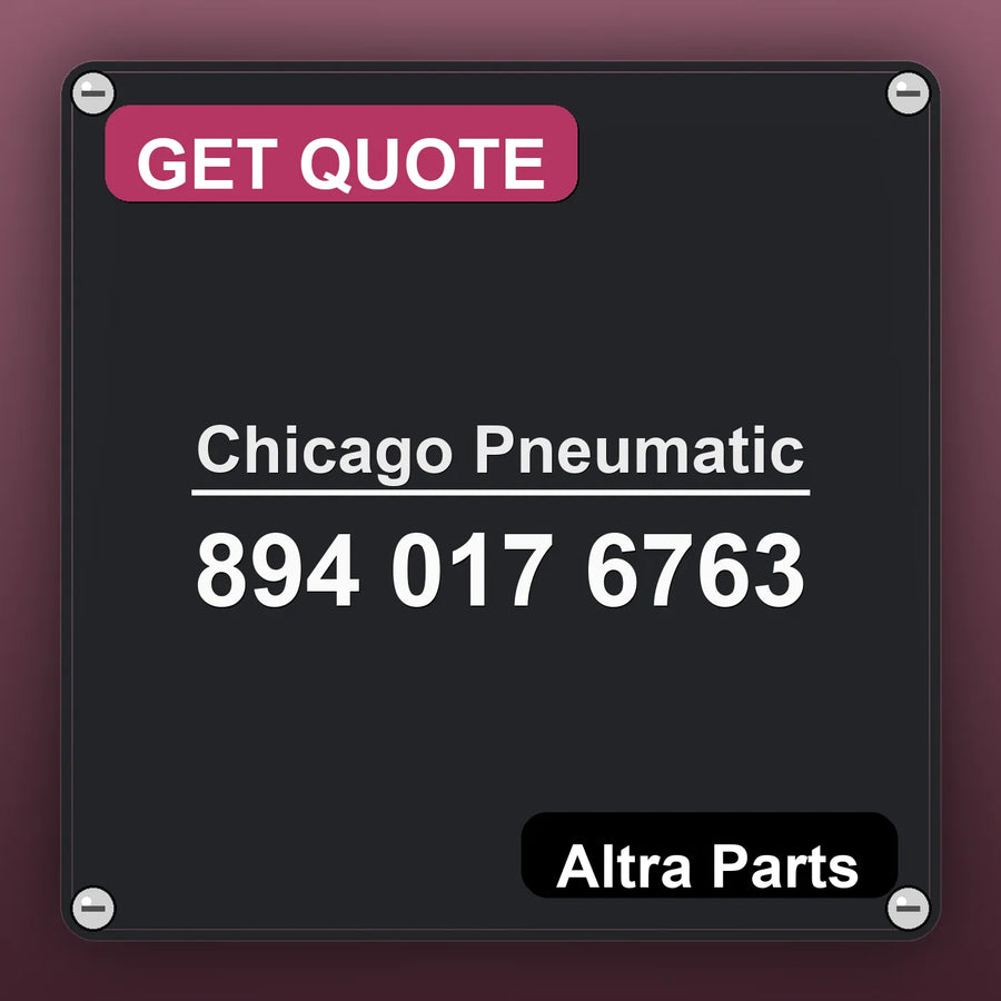Chicago Pneumatic 894 017 6763 industrial nameplate style image – Altra Parts. GET QUOTE.
