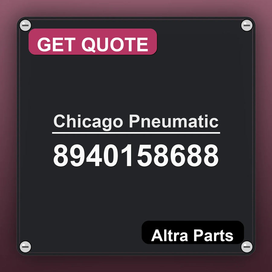 Chicago Pneumatic 8940158688 industrial nameplate style image – Altra Parts. GET QUOTE.