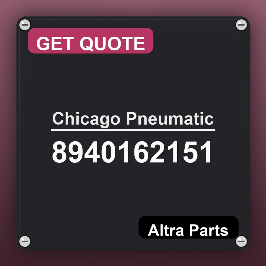 Chicago Pneumatic 8940162151 industrial nameplate style image – Altra Parts. GET QUOTE.