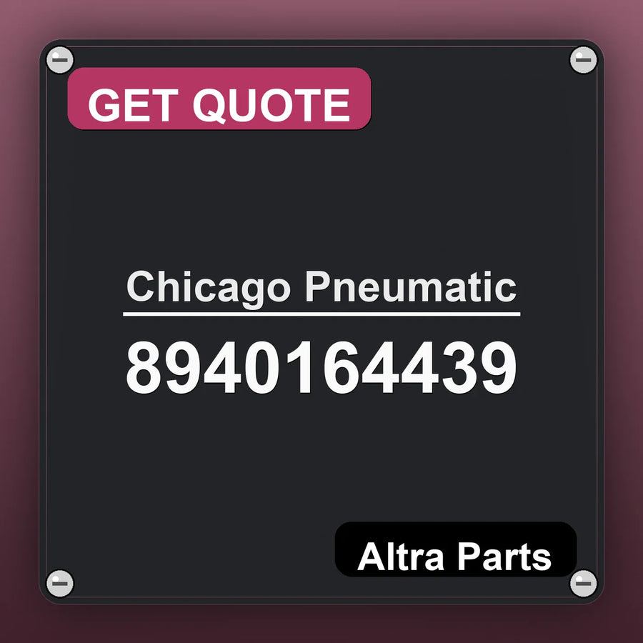 Chicago Pneumatic 8940164439 industrial nameplate style image – Altra Parts. GET QUOTE.
