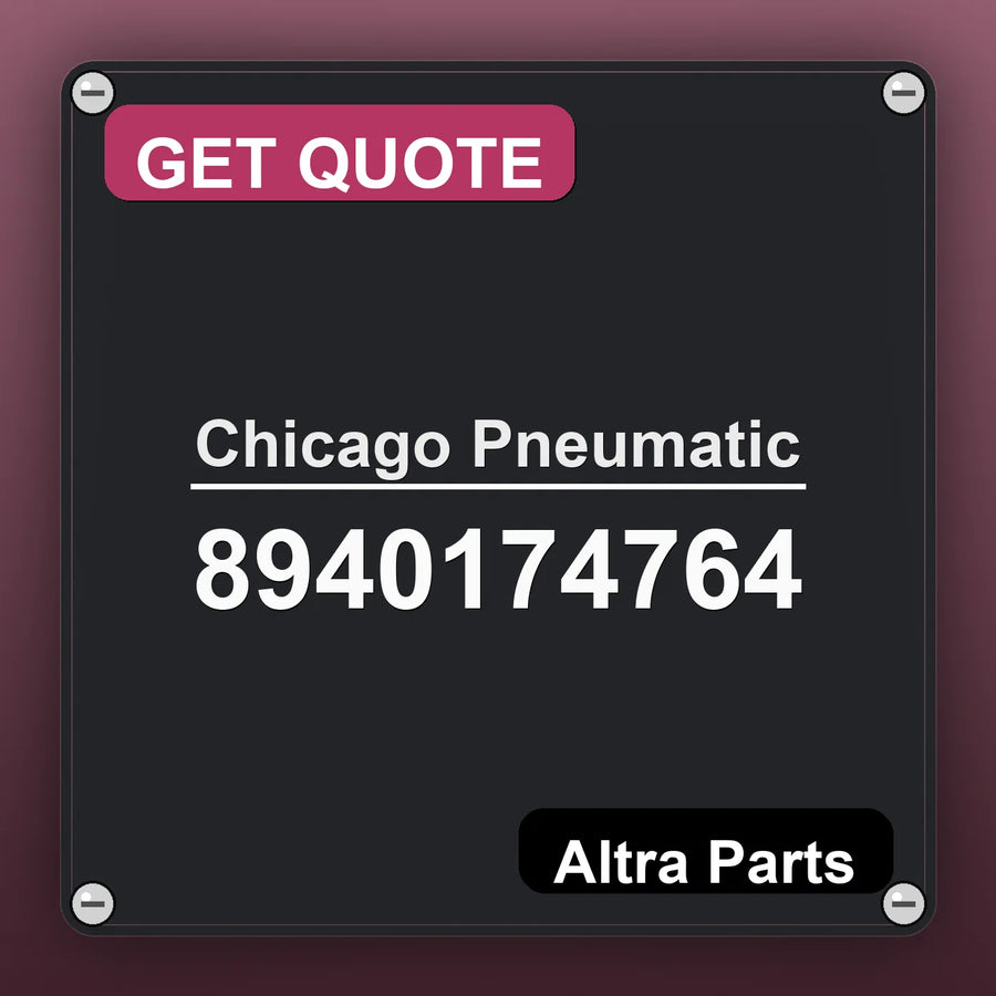 Chicago Pneumatic 8940174764 industrial nameplate style image – Altra Parts. GET QUOTE.