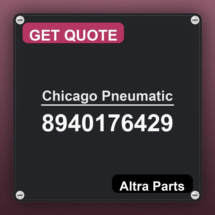 Chicago Pneumatic 8940176429 industrial nameplate style image – Altra Parts. GET QUOTE.