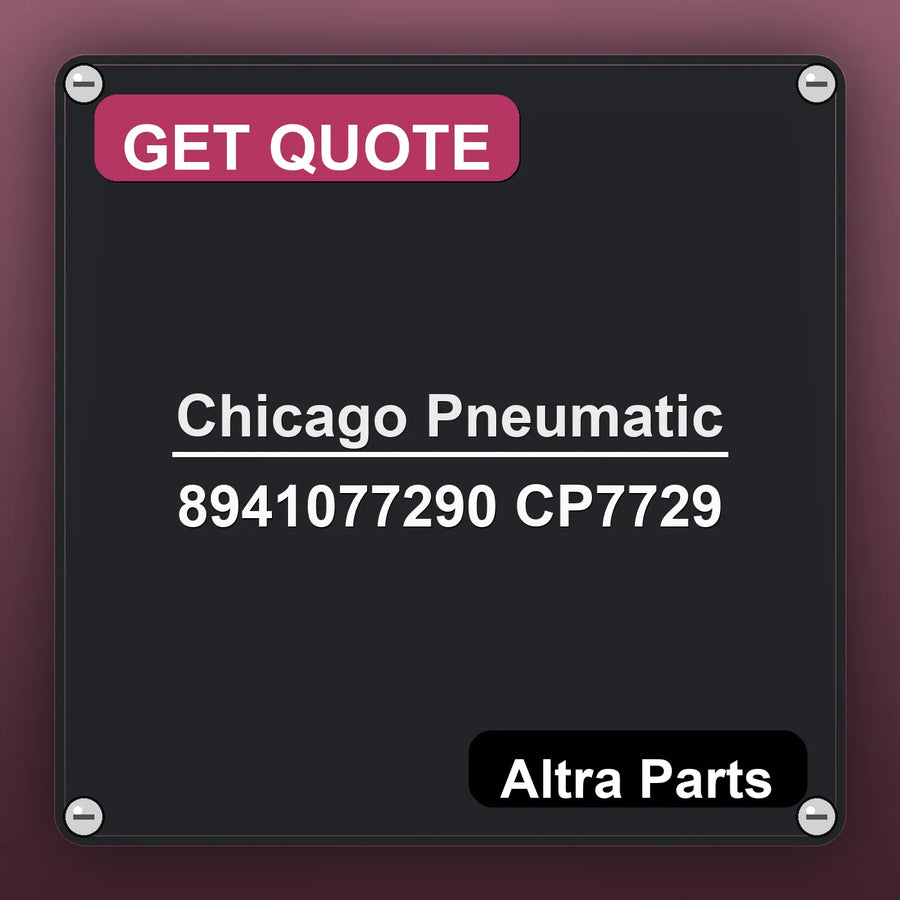 Chicago Pneumatic 8941077290 CP7729 industrial nameplate style image – Altra Parts. GET QUOTE.
