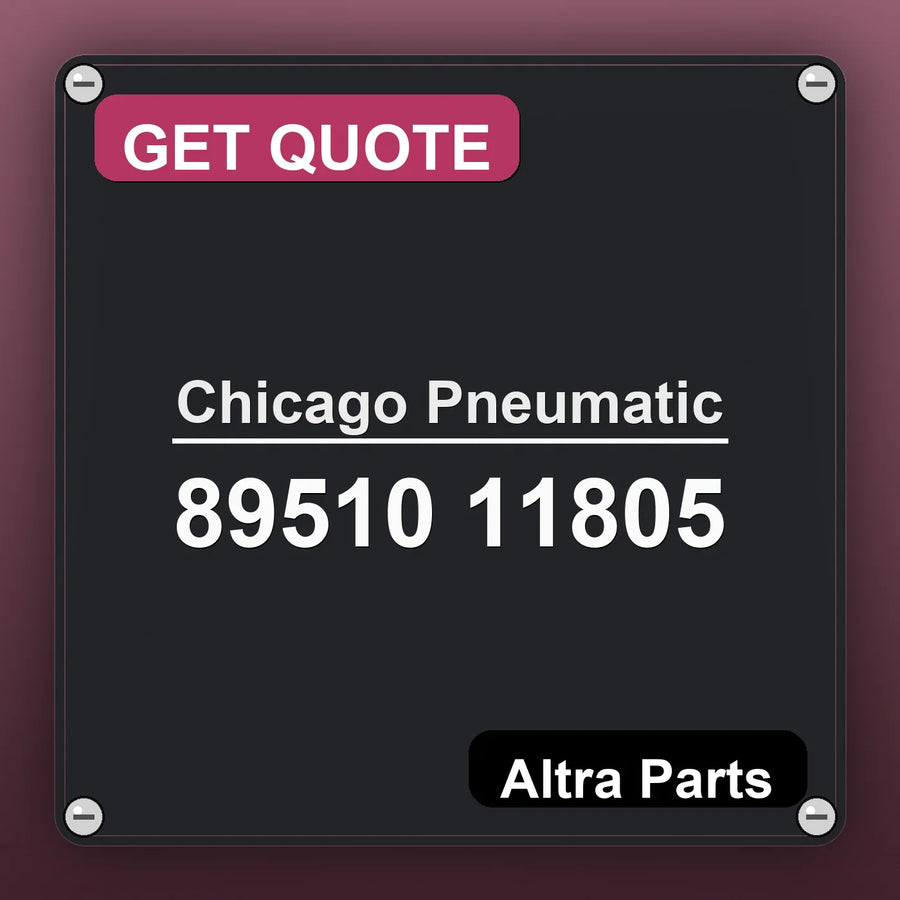 Chicago Pneumatic 89510 11805 industrial nameplate style image – Altra Parts. GET QUOTE.