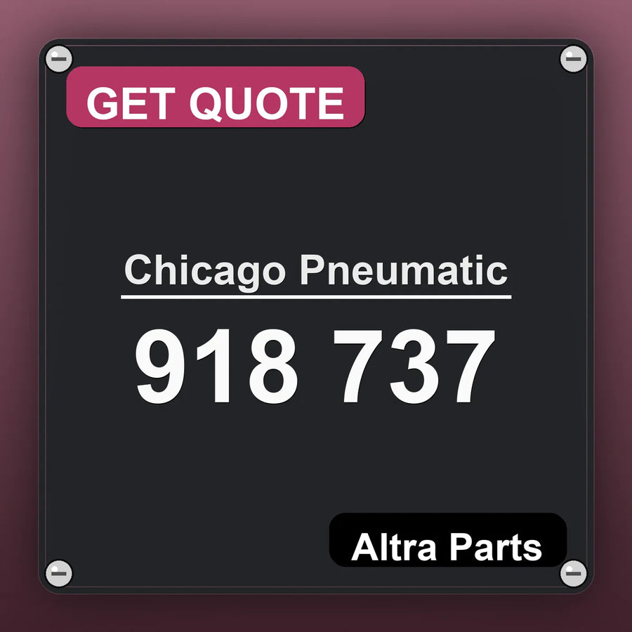 Chicago Pneumatic 918 737 industrial nameplate style image – Altra Parts. GET QUOTE.