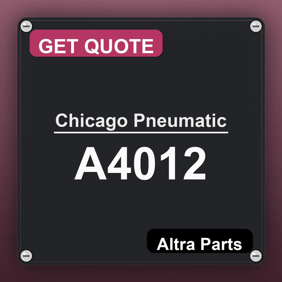 Chicago Pneumatic A4012 industrial nameplate style image – Altra Parts. GET QUOTE.