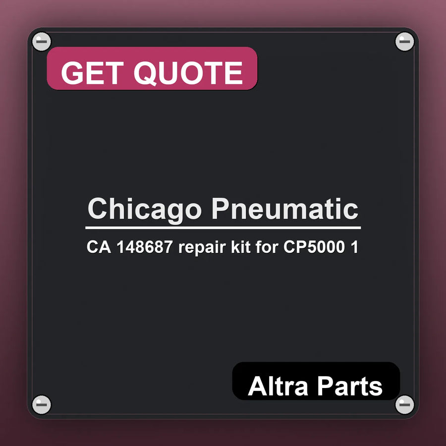 Chicago Pneumatic CA 148687 repair kit for CP5000 1 industrial nameplate style image – Altra Parts. GET QUOTE.