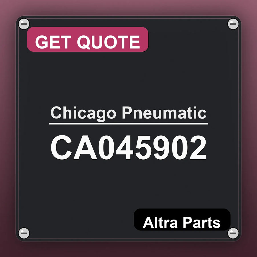 Chicago Pneumatic CA045902 industrial nameplate style image – Altra Parts. GET QUOTE.