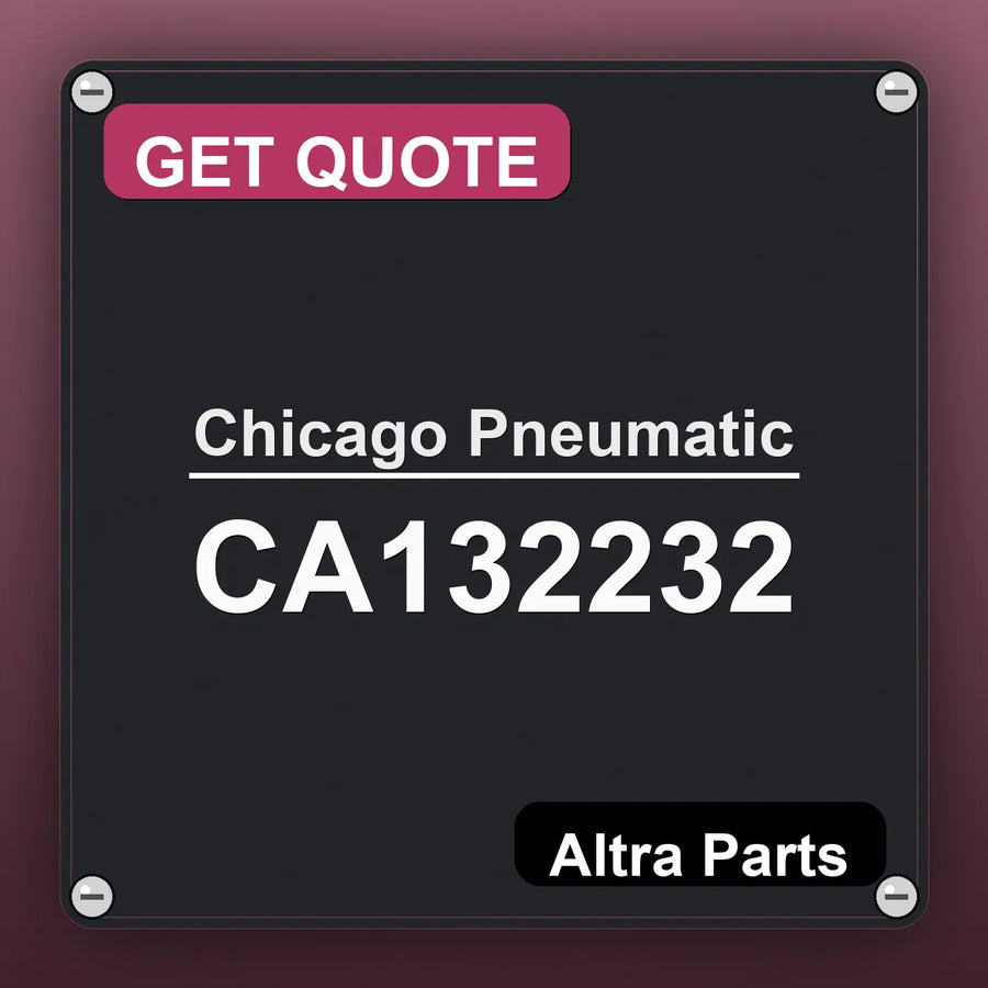 Chicago Pneumatic CA132232 industrial nameplate style image – Altra Parts. GET QUOTE.