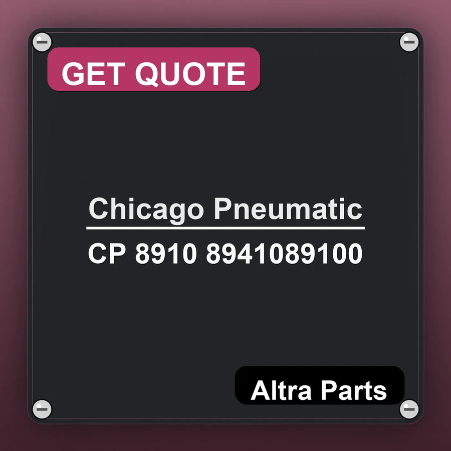 Chicago Pneumatic CP 8910 8941089100 industrial nameplate style image – Altra Parts. GET QUOTE.