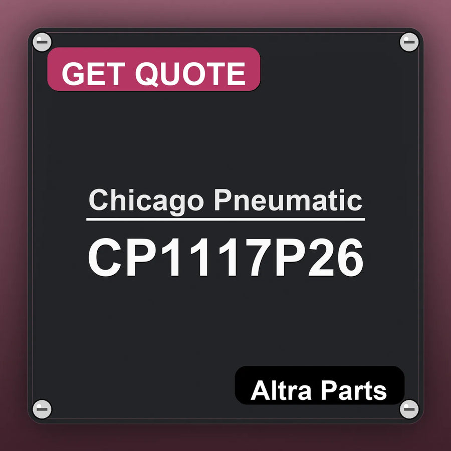 Chicago Pneumatic CP1117P26 industrial nameplate style image – Altra Parts. GET QUOTE.