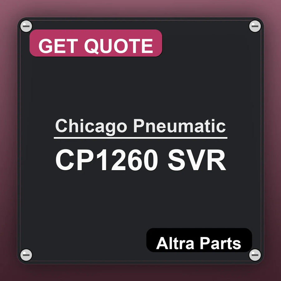 Chicago Pneumatic CP1260 SVR industrial nameplate style image – Altra Parts. GET QUOTE.