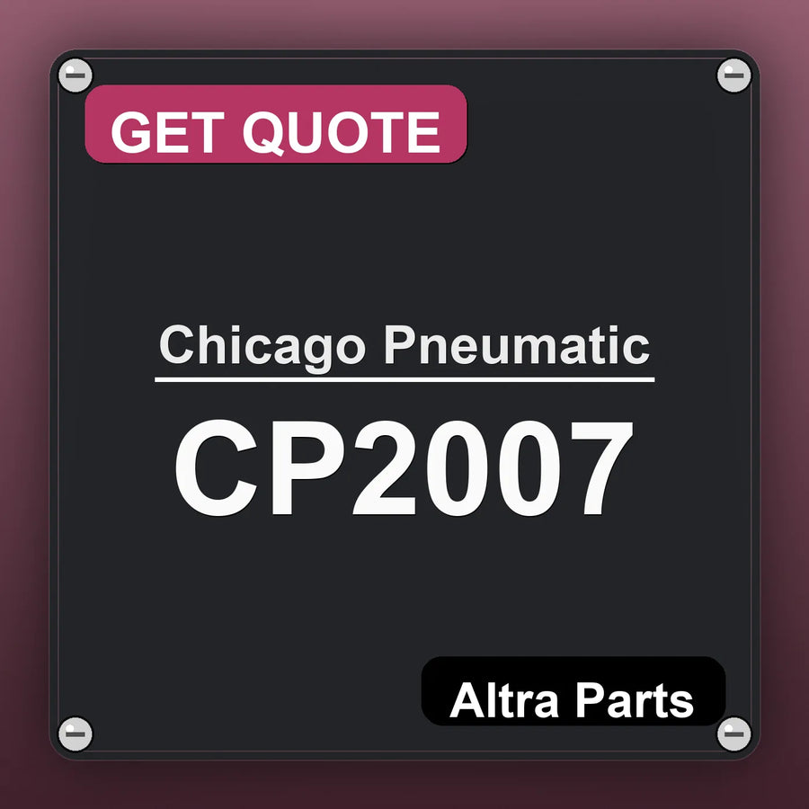 Chicago Pneumatic CP2007 industrial nameplate style image – Altra Parts. GET QUOTE.