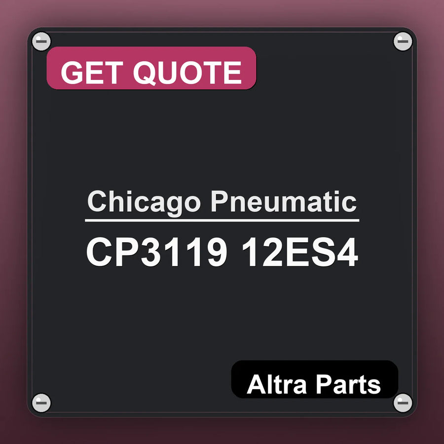 Chicago Pneumatic CP3119 12ES4 industrial nameplate style image – Altra Parts. GET QUOTE.