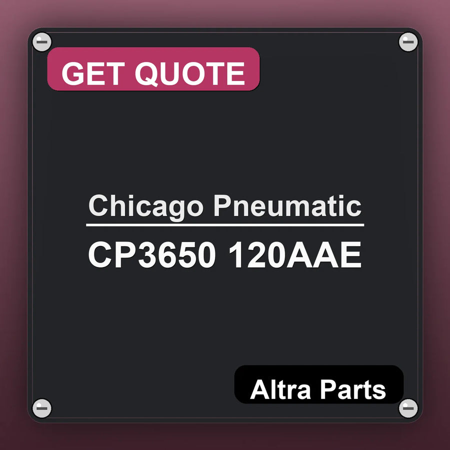 Chicago Pneumatic CP3650 120AAE industrial nameplate style image – Altra Parts. GET QUOTE.