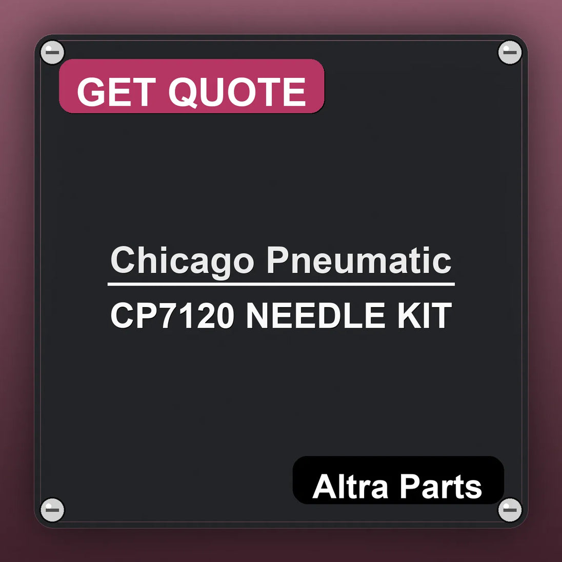 Chicago Pneumatic CP7120 NEEDLE KIT industrial nameplate style image – Altra Parts. GET QUOTE.
