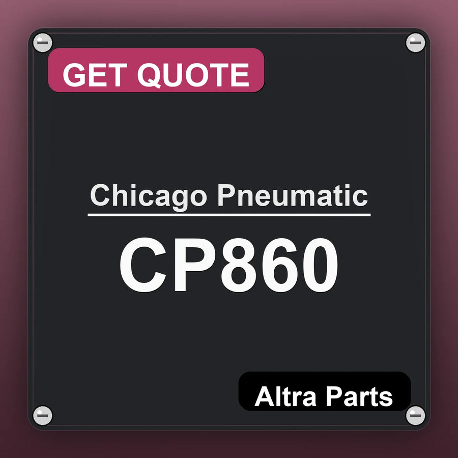 Chicago Pneumatic CP860 industrial nameplate style image – Altra Parts. GET QUOTE.