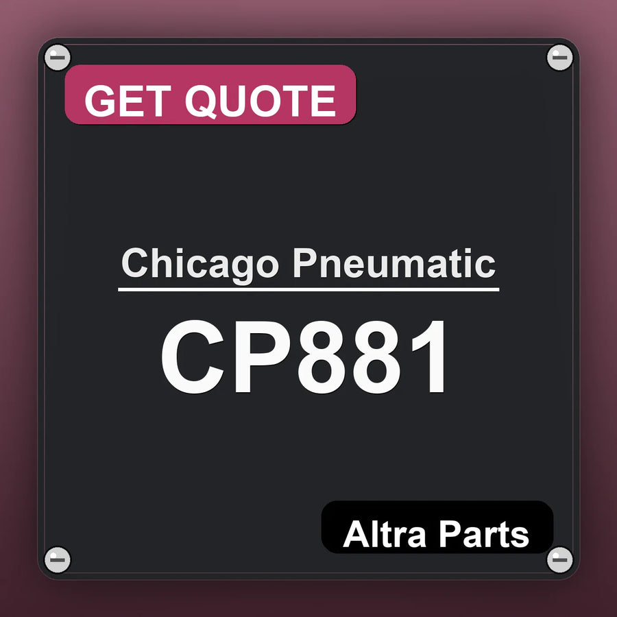 Chicago Pneumatic CP881 industrial nameplate style image – Altra Parts. GET QUOTE.