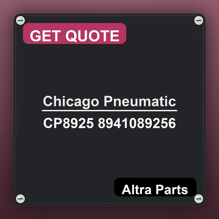 Chicago Pneumatic CP8925 8941089256 industrial nameplate style image – Altra Parts. GET QUOTE.