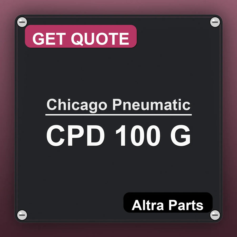Chicago Pneumatic CPD 100 G industrial nameplate style image – Altra Parts. GET QUOTE.