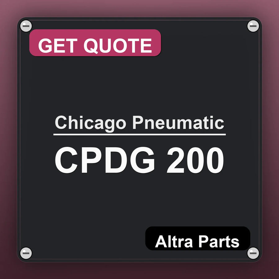 Chicago Pneumatic CPDG 200 industrial nameplate style image – Altra Parts. GET QUOTE.