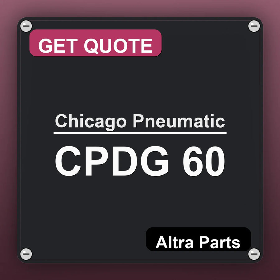 Chicago Pneumatic CPDG 60 industrial nameplate style image – Altra Parts. GET QUOTE.