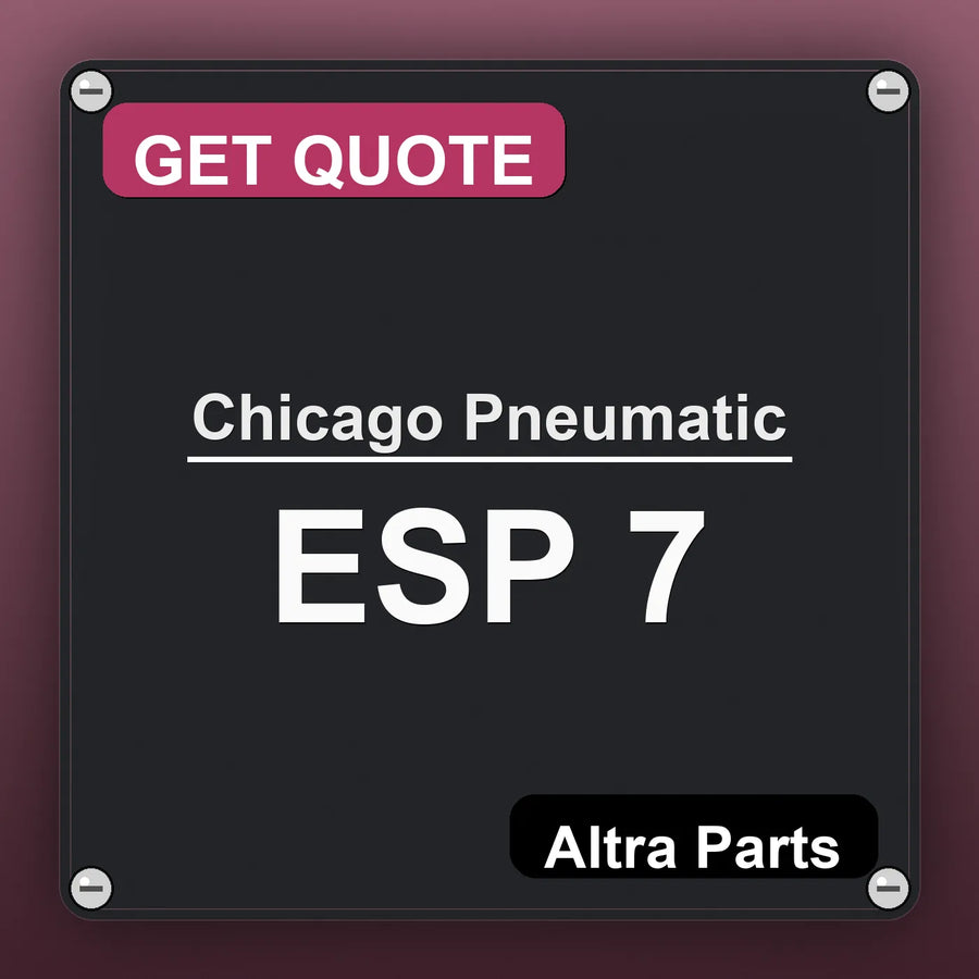 Chicago Pneumatic ESP 7 industrial nameplate style image – Altra Parts. GET QUOTE.